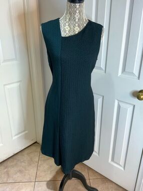 ST. JOHN herringbone wool blend dress size 2